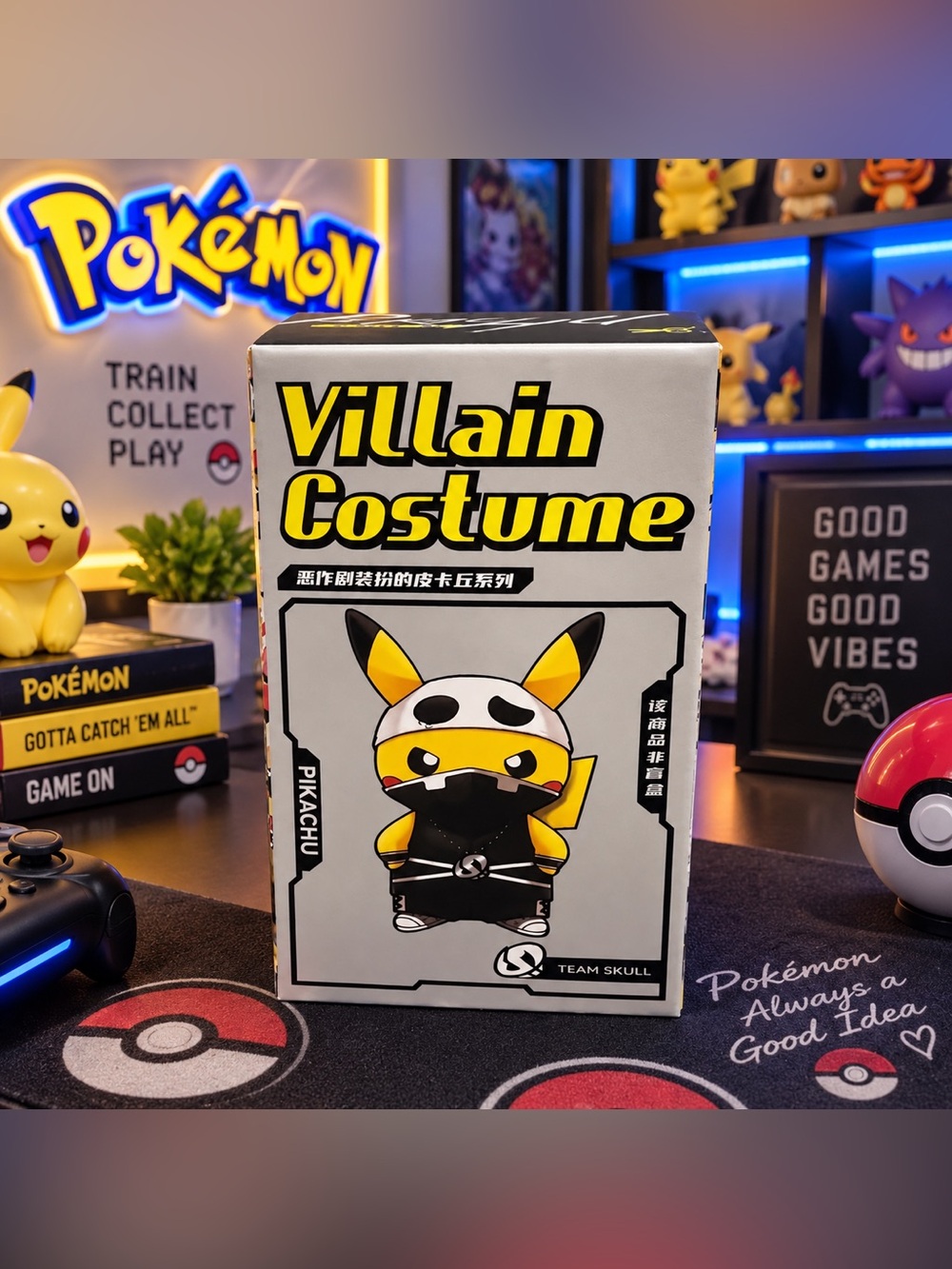 ⚡ Pokémon Pikachu Villain Costume – Team Skull Figure | Sealed Box